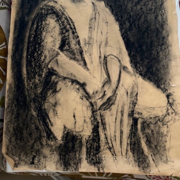 vintage charcoal drawings 1962 - Picture 6 of 6